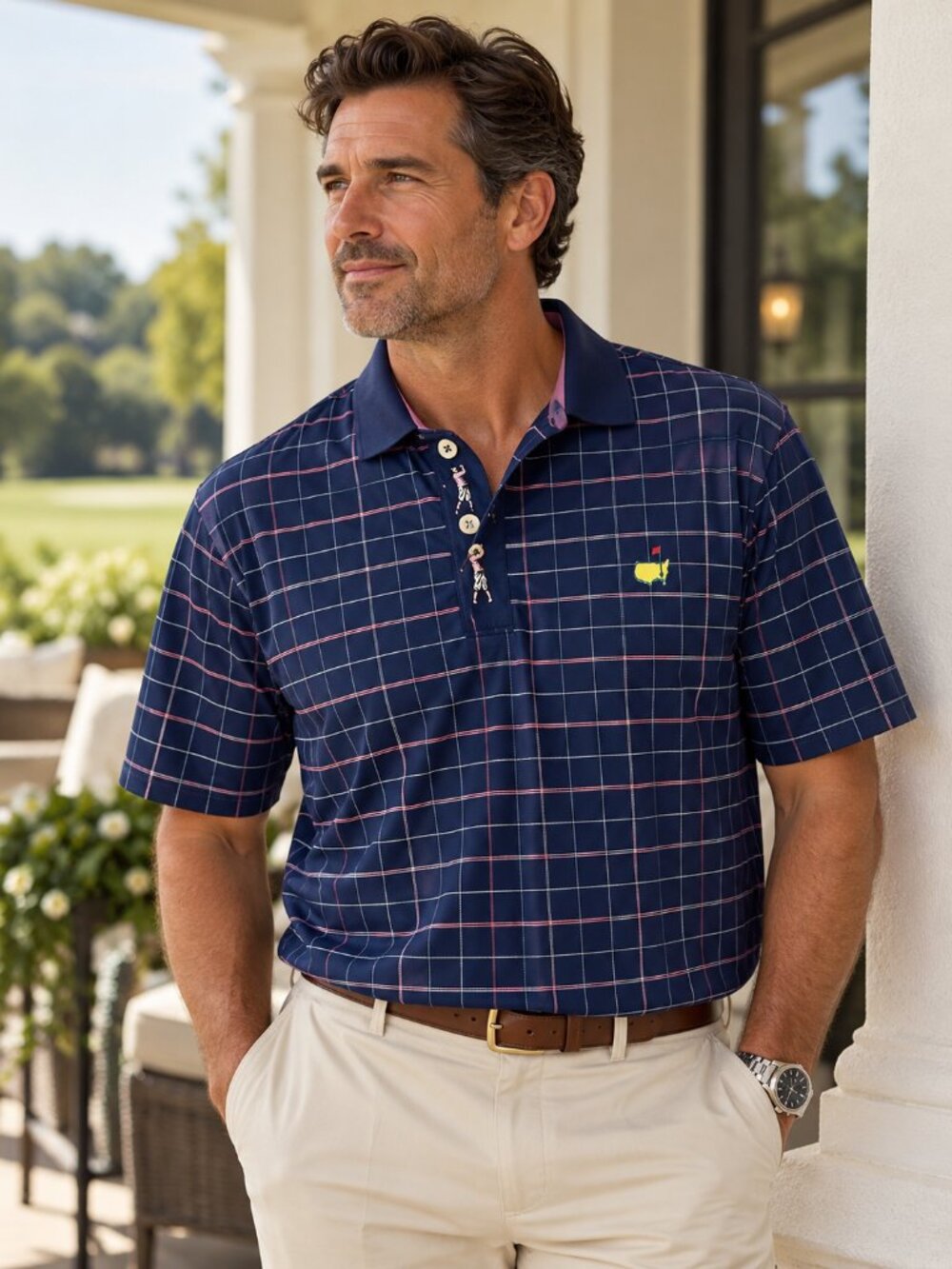 VTG Bobby Jones Augusta National Masters Golf Polo Made in Italy Preppy Mens XL